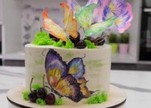 faire un beau gâteau avec des papillons