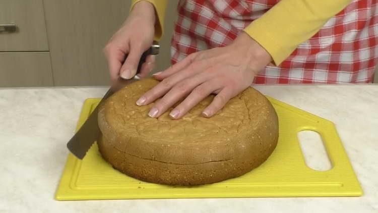 cortar la galleta en tortas