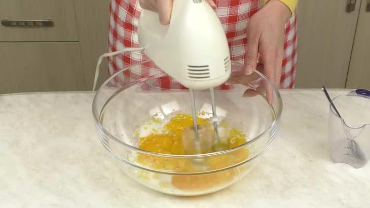 beat the yolks with a mixer