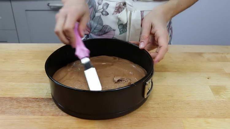 pour the dough into a baking dish