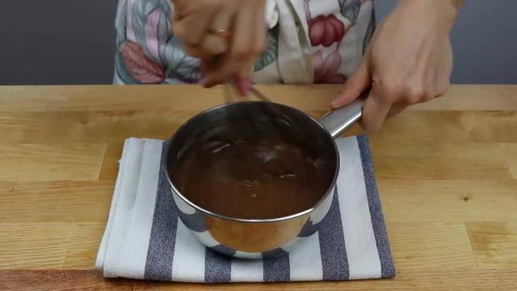 combine the yolks with chocolate