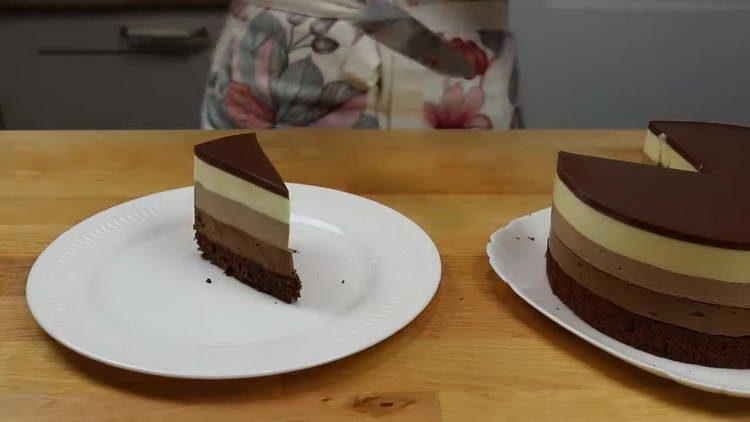 three chocolate cake