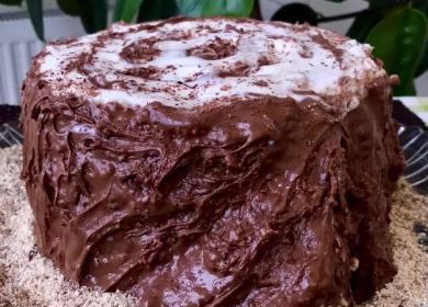 Simple and delicious cake  Rotten stump