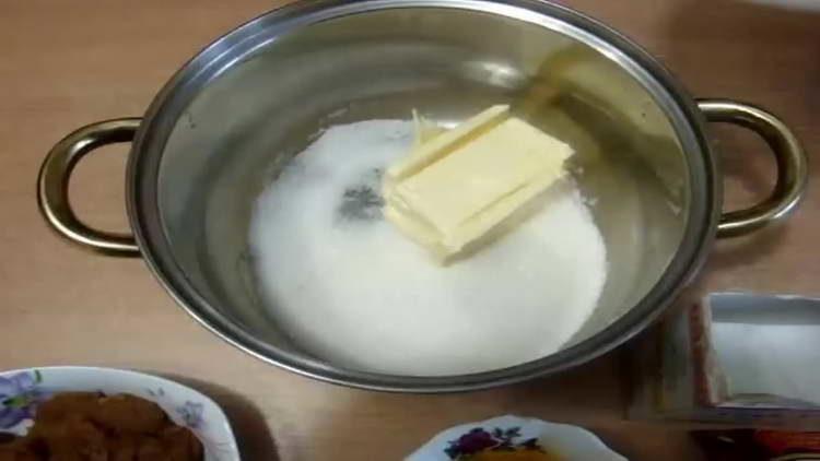 put butter in sugar