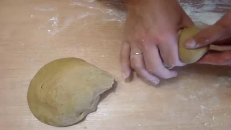 divide the dough into two parts