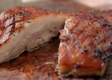 Recipe for baked  pork belly with fennel