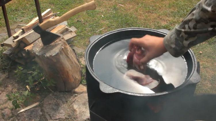 faire bouillir la viande